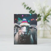 Schapen op een Grappig Kleurrijk Verjaardagsfeestj Briefkaart (Staand voorkant)