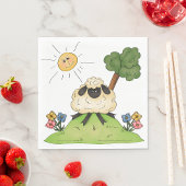 Schapen op een heuvel Papieren servetten