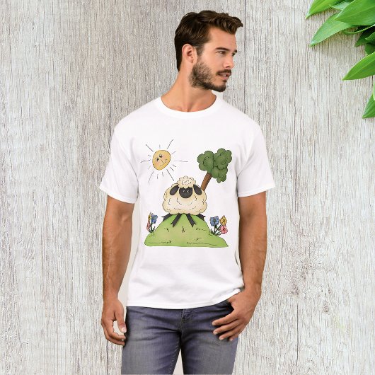 Schapen op een Mannen T-Shirt