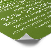 Schapen op gras, boer en slager Adverteren Poster (Hoek)