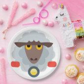 Schapen op motorfiets papieren bordje (Feest)