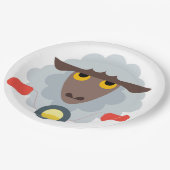 Schapen op motorfiets papieren bordje (Gekanteld)