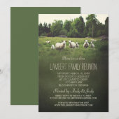 Schapen op pasta | Gezinshereniging Kaart (Voorkant / Achterkant)