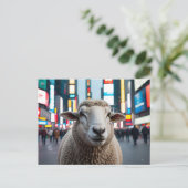 Schapen op Times Square Briefkaart (Staand voorkant)