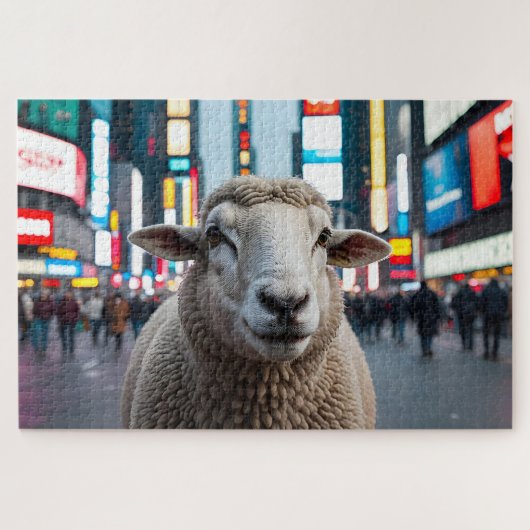 Schapen op Times Square Legpuzzel (Horizontaal)