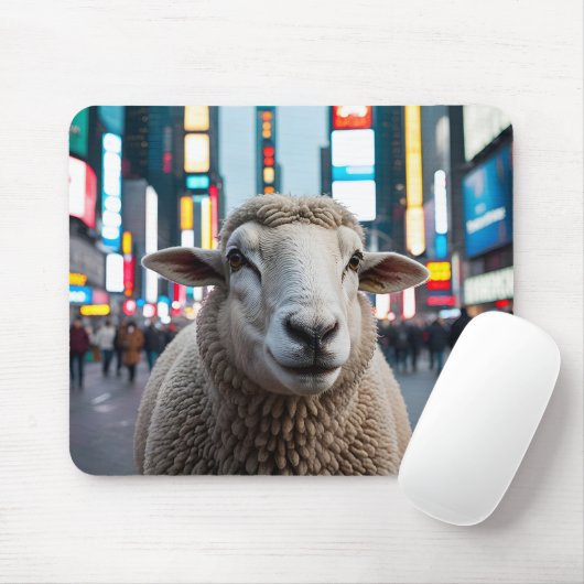 Schapen op Times Square Muismat (Met muis)