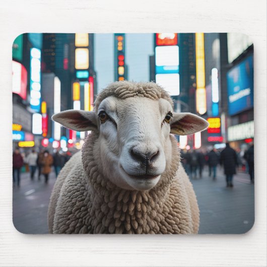 Schapen op Times Square Muismat (Voorkant)