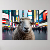 Schapen op Times Square Poster (Voorkant)