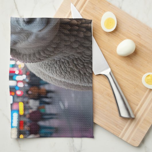 Schapen op Times Square Theedoek (Quarter Fold)