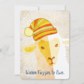 Schapen pet breien haakwerk ambachten kerstkaart (Voorkant)