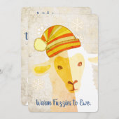 Schapen pet breien haakwerk ambachten kerstkaart (Voorkant / Achterkant)