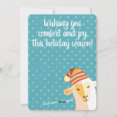 Schapen pet breien haakwerk ambachten kerstkaart (Achterkant)