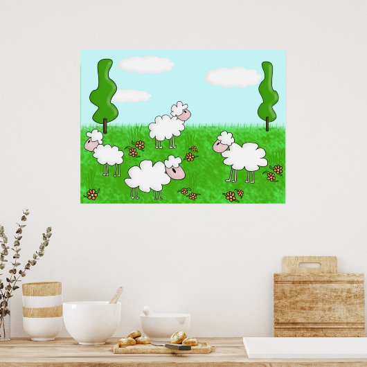 Schapen Poster (Keuken)