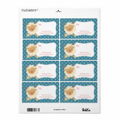 Schapen rendieren gewei breien haakwerk Kerstmis Etiket (Full Sheet)