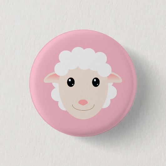 Schapen Ronde Button 3,2 Cm (Voorkant)