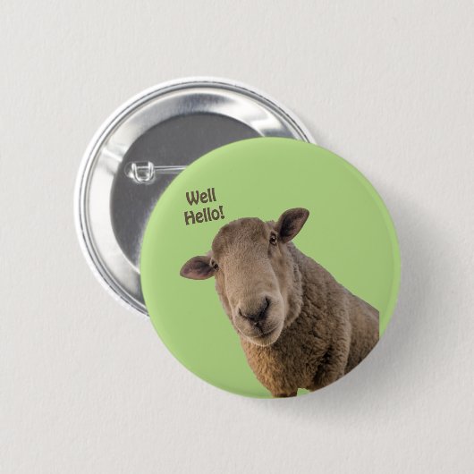 Schapen Ronde Button 5,7 Cm (Voorkant /achterkant)