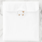 Schapen Ronde Sticker (Tas)