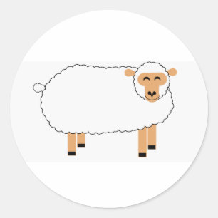 Schapen Ronde Sticker