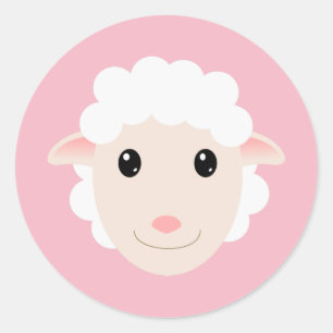Schapen Ronde Sticker