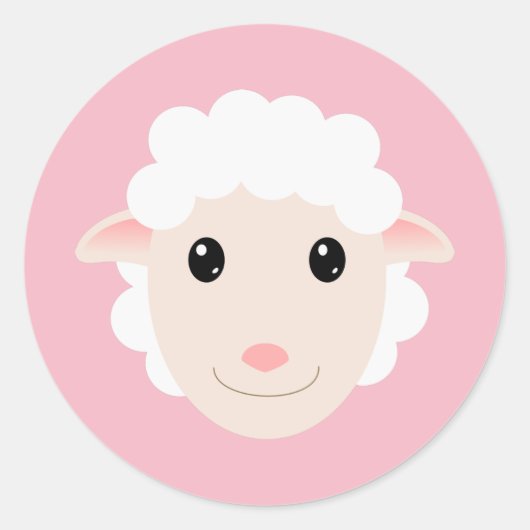 Schapen Ronde Sticker (Voorkant)