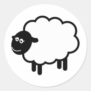 Schapen Ronde Sticker