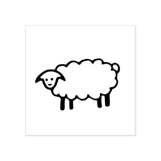 Schapen rubberen stempel, boerderijen rubberen ste rubberstempel (Afrduk)