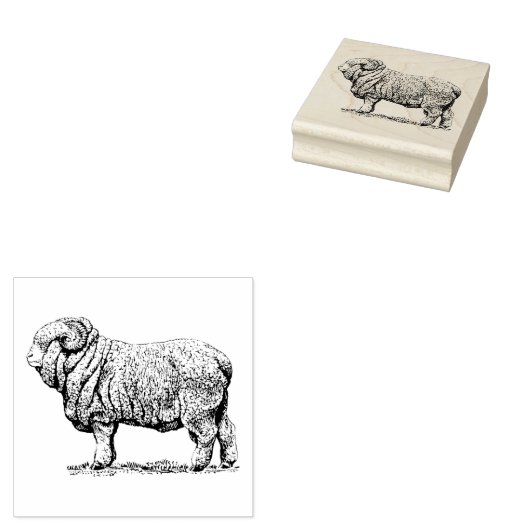 schapen rubberstempel (Gestempeld)