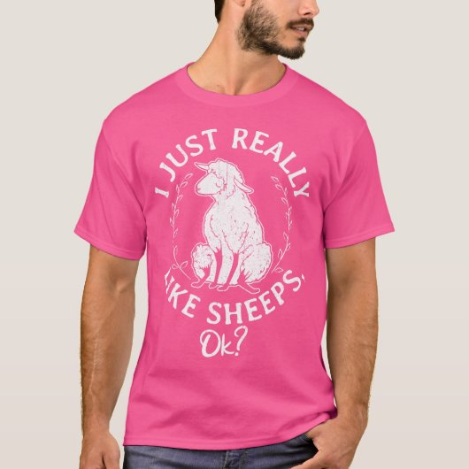 Schapen Schapen Ik hou van schapen Ok T-shirt (Voorkant)
