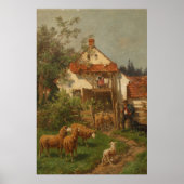 Schapen, schapen op het Boerderij Poster (Voorkant)