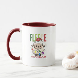Schapen Schattige Fleece Navidad Christmas Pun Mok