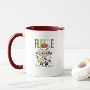 Schapen Schattige Fleece Navidad Christmas Pun Mok