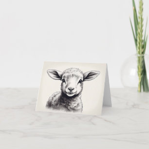 Schapen Schets Pasen Kaart