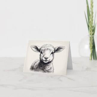 Schapen Schets Pasen Kaart