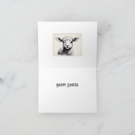 Schapen Schets Pasen Kaart (Binnen)