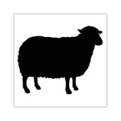 Schapen Silhouet Rubberstempel (Afrduk)