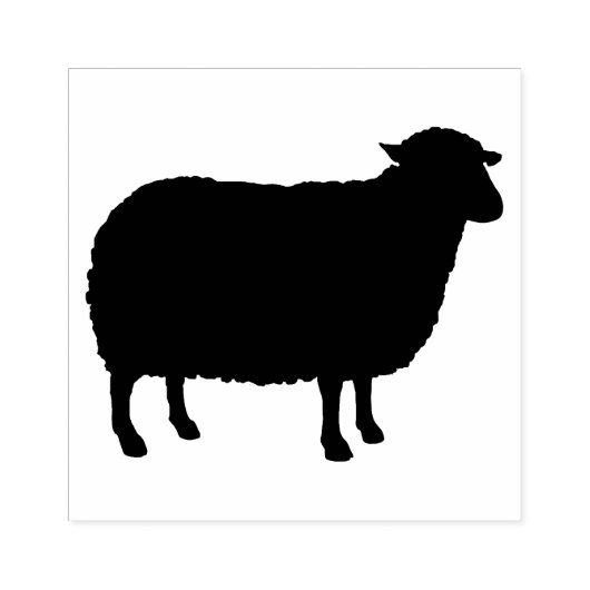 Schapen Silhouet Rubberstempel (Afrduk)