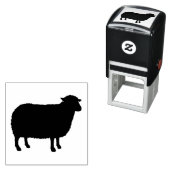 Schapen Silhouet Zelfinktende Stempel (In situ)