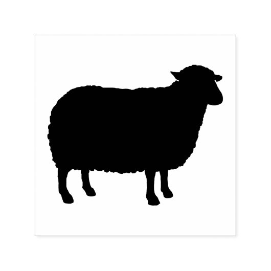 Schapen Silhouet Zelfinktende Stempel (Design)