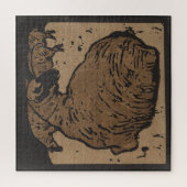 Schapen - Square Animals Illustratie Jigzaag Puzzl Legpuzzel (Verticaal)