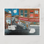Schapen stad schilderij van Alfred Fox Collectable Briefkaart (Voorkant)