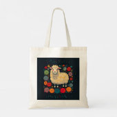 Schapen, stapel, van garen, voor breien of haakwer tote bag (Achterkant)
