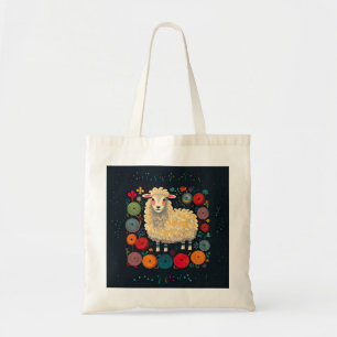 Schapen, stapel, van garen, voor breien of haakwer tote bag