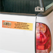 schapen stemmen voor ... bumpersticker (Op Truck)