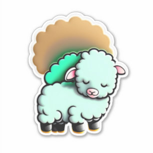 Schapen Stickers om uw dag op te fleuren