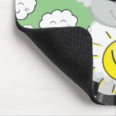 Schapen Sun Clouds Green Muismat! Muismat (Hoek)