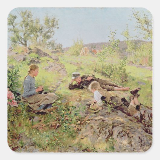 Schapen, Tatoy, 1883 Vierkante Sticker (Voorkant)