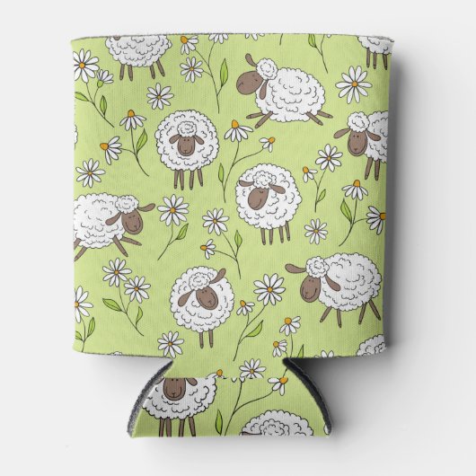 Schapen tellen op honingdauw groen blikjeskoeler (Voorkant)