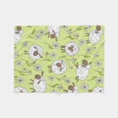 Schapen tellen op honingdauw groen fleece deken (Voorkant (Horizontaal))