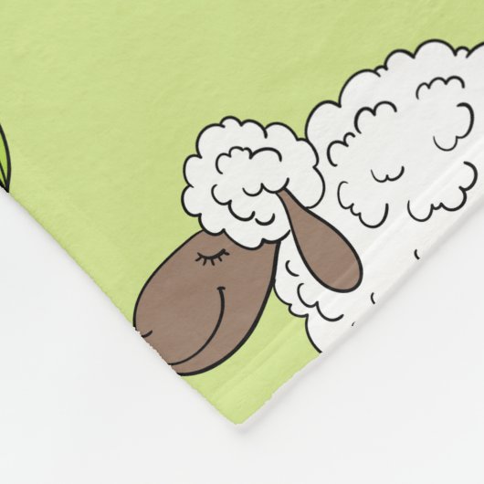 Schapen tellen op honingdauw groen fleece deken (Hoek)