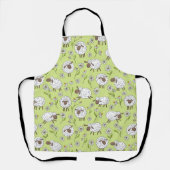 Schapen tellen op honingdauw groen schort (Voorkant)